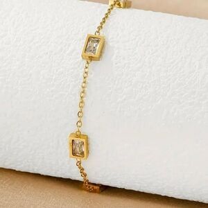 18K Gold Plated Diamond Bracelet